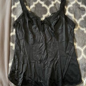 Silk black lingerie cami